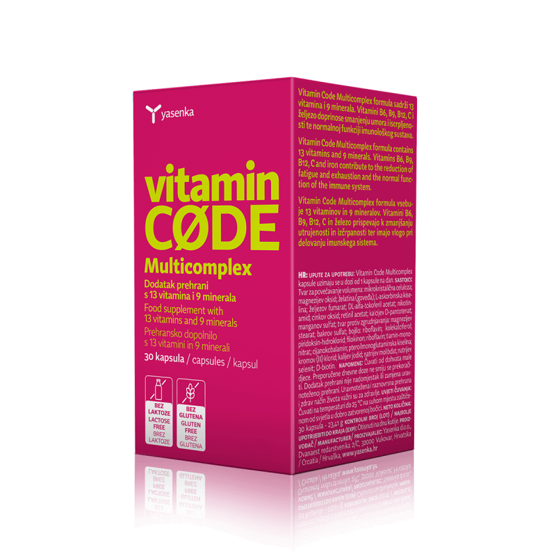 MultiComplex Capsules dietary supplement for comprehensive nutritional support, formulated with a blend of vitamins and minerals, available for purchase in Ireland at Yasenka.ie